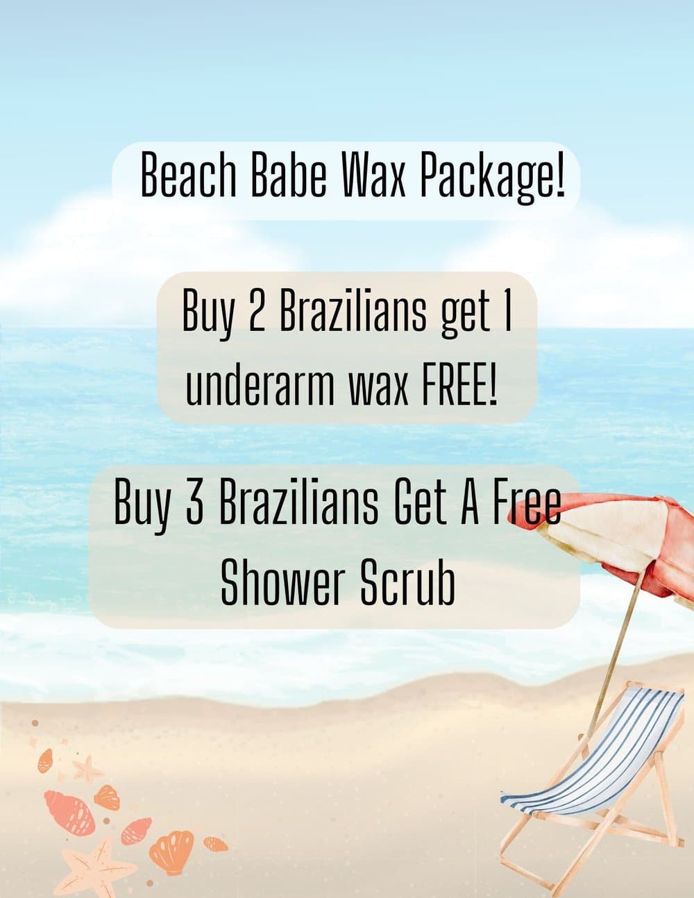 Beach Babe Wax Package special